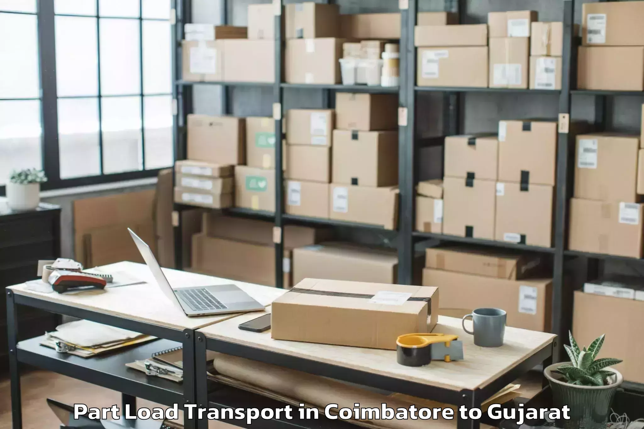 Book Your Coimbatore to Sagbara Part Load Transport Today